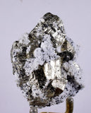 5.7cms PYRITE CUBIC QUARTZ CALCITE PERU SHINY CRYSTALS MINERAL COLLECTOR MB24