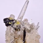 6.4cms HUBNERITE QUARTZ CRYSTALS MINERAL SPECIMEN COLLECTOR PERU MB69