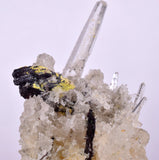 6.4cms HUBNERITE QUARTZ CRYSTALS MINERAL SPECIMEN COLLECTOR PERU MB69