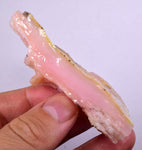 65 grams GEM PINK OPAL PERU ROUGH ANGEL SKIN TRANSLUCENT CORAL COLOR PB68