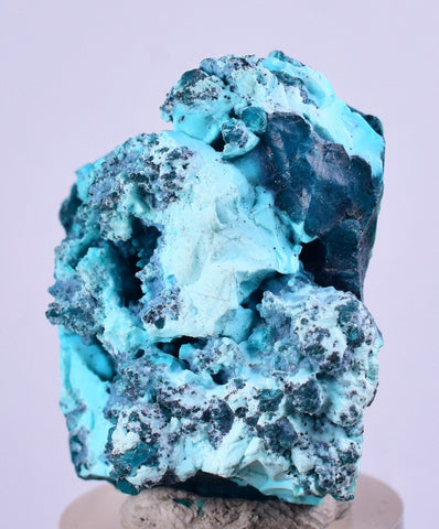 3cm GEM BLUE MALACHITE CHRYSOCOLLA PERU ROSETTE BOTRYOIDAL CRYSTAL GRAPE  UB126