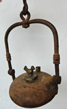 42cms LENTICULAR MINERS LAMP TUNNEL RARE LANTERN IRON CAST NB08