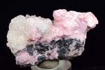 5.9cms RHODOCHROSITE QUARTZ CALCITE CRYSTALS JORDANITE (?) GALENA PERU RB505