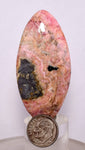 6.2cms RHODOCHROSITE INCA ROSE CABOCHON PERU GEMSTONE MINERAL SPECIMEN BB312