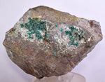 14.5cms DIOPTASE CRYSTALS PERU QUARTZ CHRYSOCOLLA MINERAL SPECIMEN KB41