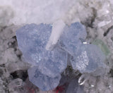 8.8ms  GREEN BLUE FLUORITE PYRITE CRYSTAL PERU HUANZALA MINE SHINY KB18