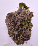 9.7cms AXINITE EPIDOTE QUARTZ GARNET CRYSTALS PERU AESTHETIC COLLECTOR AB244