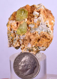 3.9cms YELLOW APATITE CRYSTALS IMILCHIL MOROCCO MINERAL SPECIMEN AB234