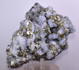 14cm BLUE DOLOMITE SELLAITE CRYSTALS CHALCOPYRITE QUARTZ CALCITE PERU GB35