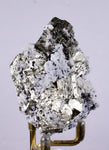 5.7cms PYRITE CUBIC QUARTZ CALCITE PERU SHINY CRYSTALS MINERAL COLLECTOR MB24
