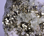 16cms PYRITE CUBIC QUARTZ FLUORITE PERU SHINY CRYSTALS MINERAL MB128