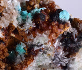 5.4cms CHRYSOCOLLA MALACHITE SELENITE CRYSTALS PERU QUARTZ CALCITE CB28