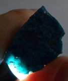 55grs BLUE MALACHITE CHRYSOCOLLA SCULPTURE SCENIC PERU ROUGH DECORATION UB183