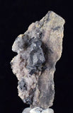 3.9cms ACANTHITE QUARTZ CRYSTALS MINERAL SPECIMEN PERU COLLECTOR HB3