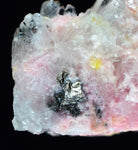 3.8cms RHODOCHROSITE QUARTZ GALENA PERU PINK CRYSTALS MINERAL RB198