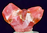 1.8cms TWIN SCEPTER RHODOCHROSITE CRYSTALS PERU UCHUCHACCUA MINE RB479
