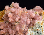 9.7cms ROSE DRUZY QUARTZ BRIGHT CRYSTALS CATHEDRAL BOTRYOIDAL PERU NEW FIND QB72
