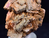 5.6cms GEM RHODOCHROSITE CUBIC CRYSTALS GOETHITE PERU MINERAL SPECIMEN RB607