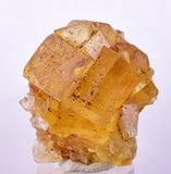 3.8cms GEM YELLOW FLUORITE SHINY CRYSTAL AHOULI MOROCCO MINERAL SPECIMEN KB44