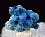 2.2cms GEM SHATTUCKITE AURICHALCITE CRYSTALS QUARTZ EL JACALITO MINE MEXICO VB02