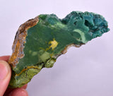 75grs GEM SILICA CHRYSOCOLLA SLAB PERU CHALCEDONY QUARTZ BLUE ROUGH SB127
