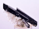 5.5cms HUBNERITE FLOATER QUARTZ CRYSTALS DOUBLY TERMINATED PERU MINERAL MB144