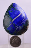 4.9cms AZURITE MALACHITE CABOCHON PERU PENDANT JEWELRY BB142