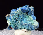 2.2cms GEM SHATTUCKITE AURICHALCITE CRYSTALS QUARTZ EL JACALITO MINE MEXICO VB02