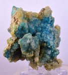 7.5cms DRUZY CHRYSOCOLLA CALCITE PERU COPPER 2000 DISCOVERY DB111