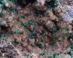 9cm GEM BROCHANTITE CHRYSOCOLLA MALACHITE DRUZY QUARTZ DIOPTASE ? CHILE ZB27