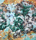 10cms ATACAMITE DRUZY MALCHITE CHRYSOCOLLA LILY MINE PERU MINERAL AB157