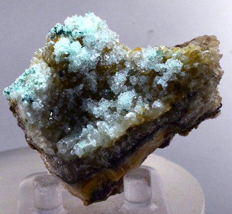5cms ATACAMITE SELENITE DRUZY CHRYSOCOLLA QUARTZ MALACHITE LILY MINE PERU AB161