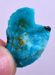 9.5carats GEM SILICA CHRYSOCOLLA CHALCEDONY PERU HIGH YIELD NEW FIND ROUGH SB113