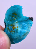 9.5carats GEM SILICA CHRYSOCOLLA CHALCEDONY PERU HIGH YIELD NEW FIND ROUGH SB113