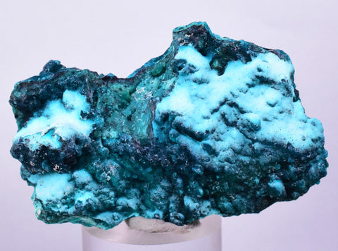 5.5cms BLUE MALACHITE BOTRYOIDAL PERU CRYSTALS GRAPE SPHERES SHINY UB43