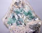 15ms  GREEN PURPLE FLUORITE PYRITE CRYSTAL PERU HUANZALA MINE SHINY KB17