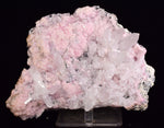 14cms RHODOCHROSITE ROSETTE QUARTZ PERU SPHALERITE JORDANITE ? CRYSTALS RBZ417