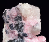 5.9cms RHODOCHROSITE QUARTZ CALCITE CRYSTALS JORDANITE (?) GALENA PERU RB505