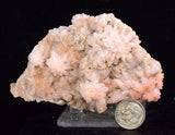 9.1cms ROSE DRUZY QUARTZ BRIGHT CRYSTALS CATHEDRAL BOTRYOIDAL PERU NEW FIND QB73