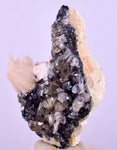 4.3cms CERUSSITE BARITE GALENA CRYSTALS MOROCCO MINERAL SPECIMEN KB43