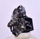 1.3cm PEARCEITE POLYBASITE PYRITE  CRYSTAL SILVER  MINERAL SPECIMEN PERU HB226
