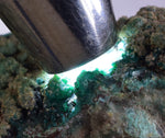 12.5cms DIOPTASE CRYSTALS PERU QUARTZ CHRYSOCOLLA MINERAL SPECIMEN KB40