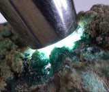 12.5cms DIOPTASE CRYSTALS PERU QUARTZ CHRYSOCOLLA MINERAL SPECIMEN KB40
