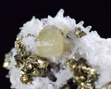 3.8cms APATITE QUARTZ PYRITE DICKITE SCHEELITE ? PERU HUANZALA AB79
