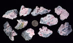 LOT 10 RHODOCHROSITE ROSETTE PERU PINK CRYSTALS HUANZALA MINE MINERAL RB582