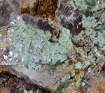 21.5cms TWIN SELENITE CRYSTALS CHRYSOCOLLA SPHERES INSIDE LILY MINE PERU TB126