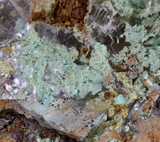 21.5cms TWIN SELENITE CRYSTALS CHRYSOCOLLA SPHERES INSIDE LILY MINE PERU TB126