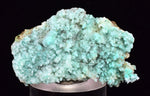 4cm SHATTUCKITE ON SELENITE PICKERINGITE CRYSTAL BI COLOR PERU CHRYSOCOLLA  TB69