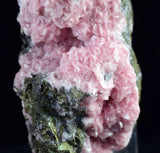 6.9cms RHODOCHROSITE ROSETTE PYRITE CRYSTALS PERU MINERAL SPECIMEN RB528
