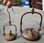 19.5cm MINI VERY SMALL LENTICULAR MINERS LAMP TUNNEL RARE LANTERN IRON CAST NB03